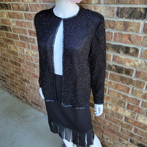 vintage ronni nicole skirt by Ouida and fully beaded formal jacket by JM… - Picture 2 of 13